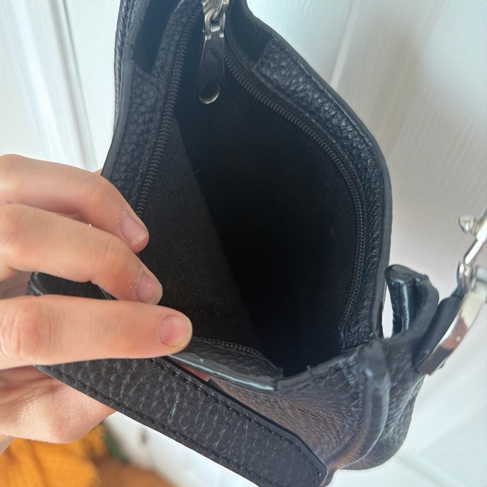 Rebecca Minkoff Black Textured Leather Crossbody Bag - Picture 6 of 6